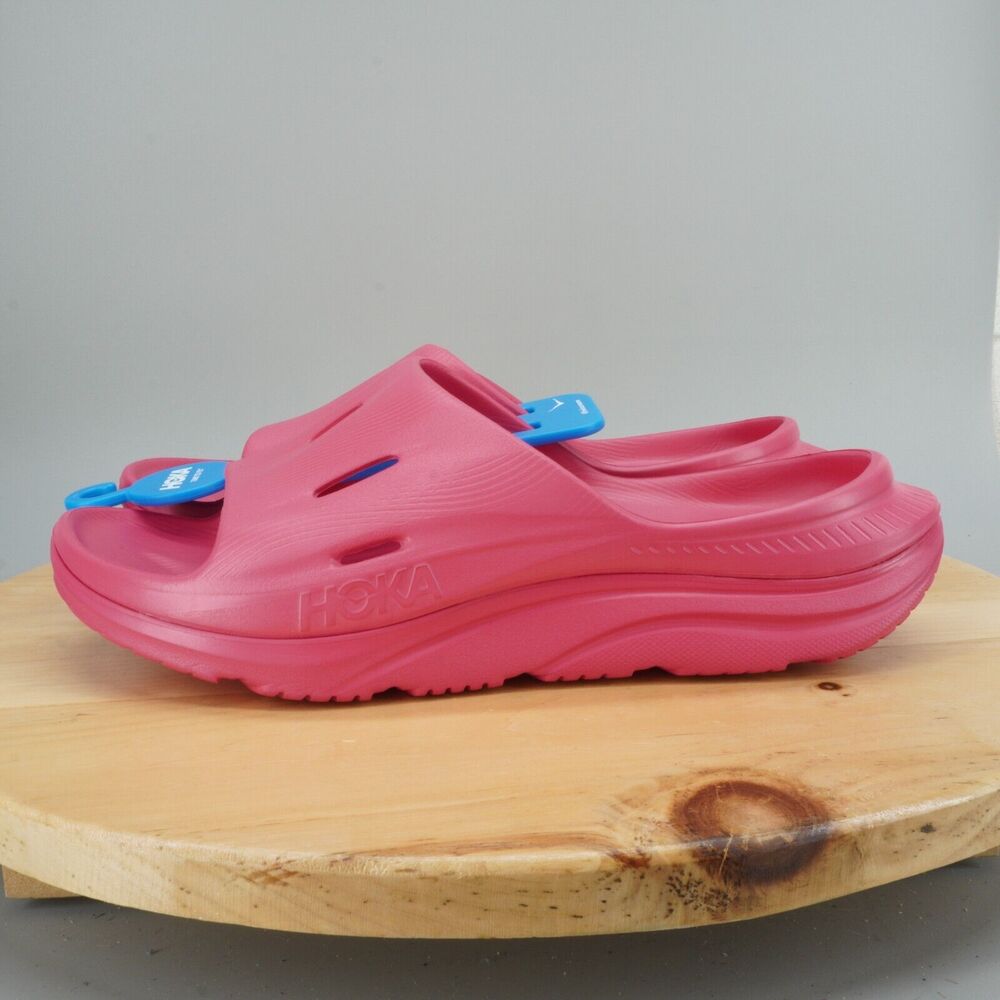 Hoka One One Ora Recovery Slide 3 Mens Size 14 Raspberry Comfort Sandals NEW - Picture 3 of 5